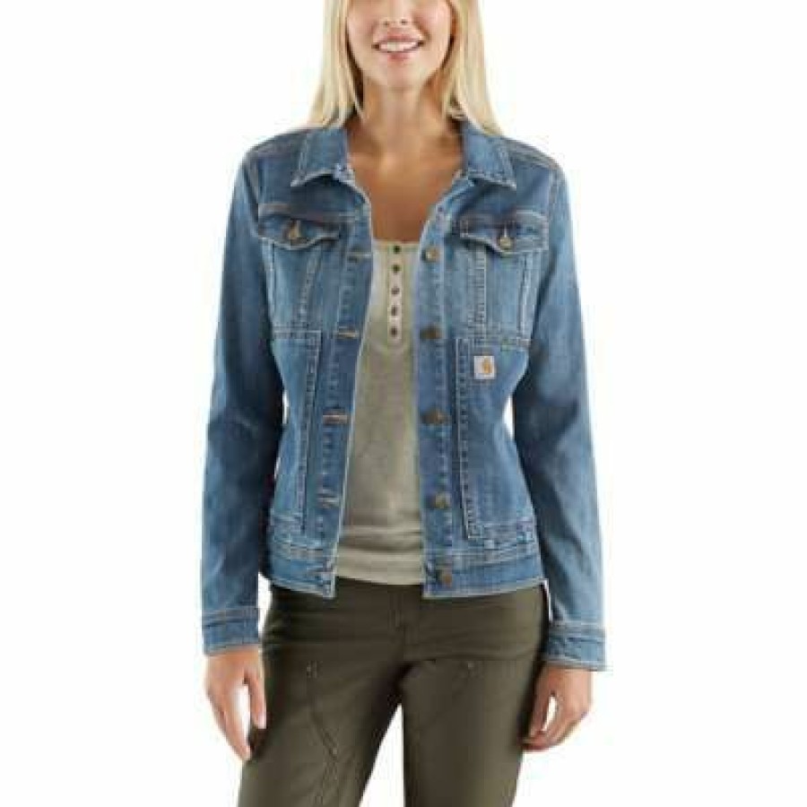 * Carhartt Women'S Benson Denijacket Crazy Deals Stonewash Coats & Jackets