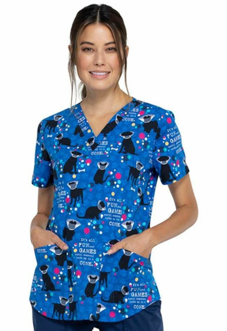 * Cherokee Women'S Licensed V-Neck Top Best Sellers Scrubs