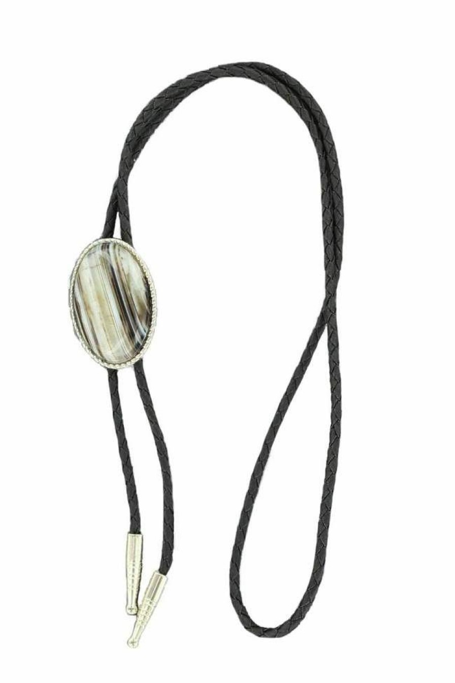 * Double S Men'S Leatherette Bolo Tie Black Best Sellers Jewelry