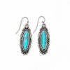 * West 20 Fish Hook Silver Turquoise Earring Turquoise Best Sale Jewelry