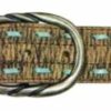 * Gem-Dandy Women'S Leather Belt Turquoise Stitching Quality Guarantee Tan Belts & Buckles