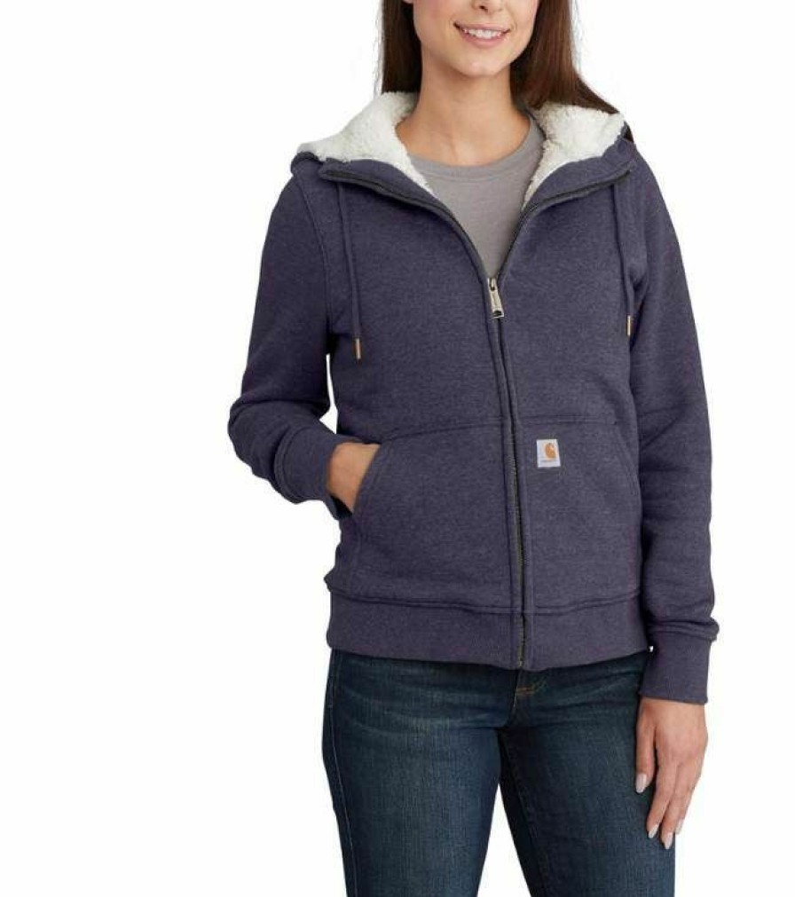 * Carhartt Women'S Relaxed Fit Medium Weight Sherpa Lined Sweatshirt Discount Hoodies & Sweatshirts