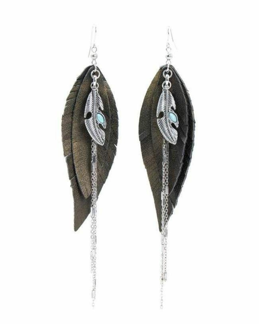 * Cowgirl Confetti Serenity Earrings Black Cheap Jewelry