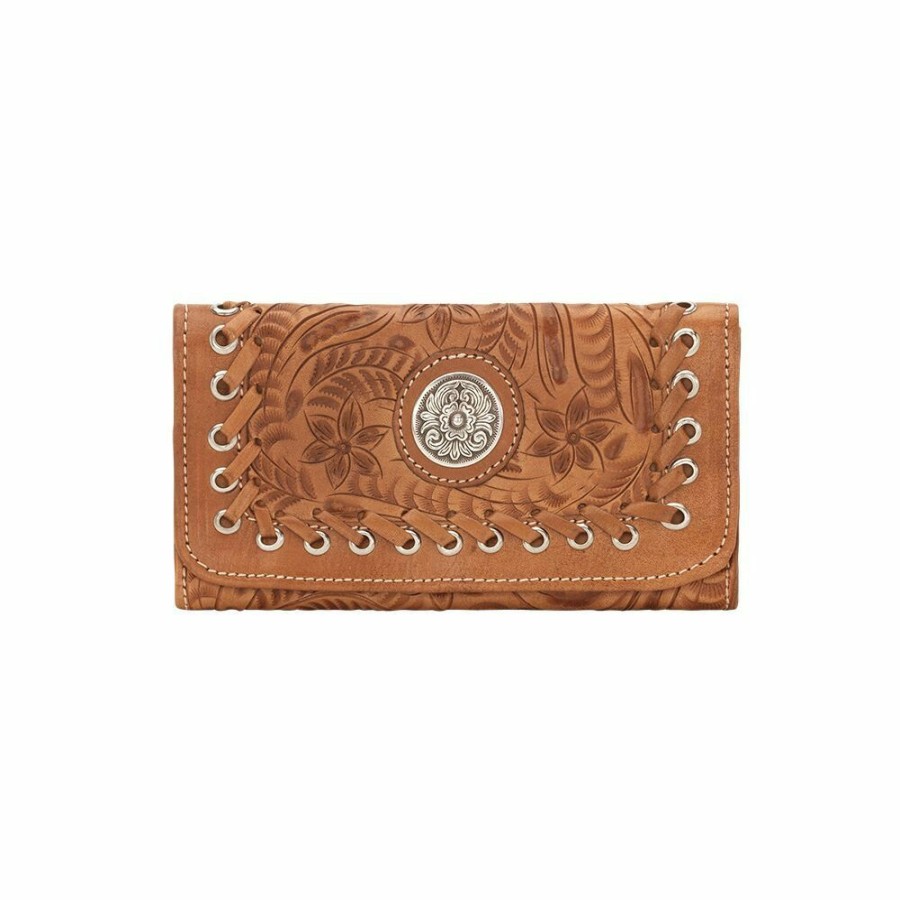 * American West Women'S Harvest Moon Tri-Fold Wallet Brown Quality Guarantee Wallets