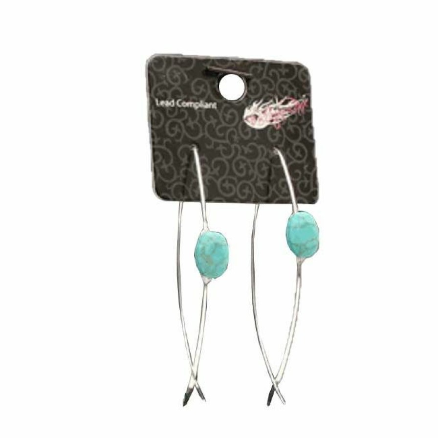 * Blazin Roxx Women'S Straight Turquoise Earrings Silver Online Sales Jewelry