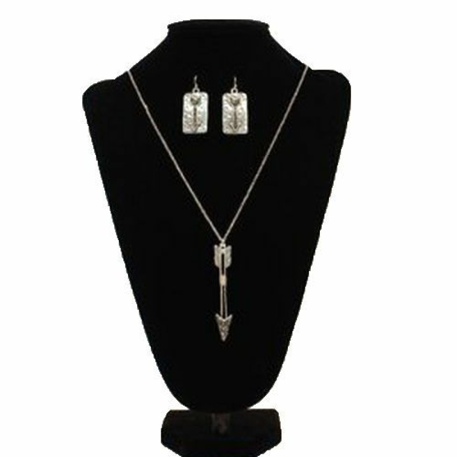 * Blazin Roxx Aarow Crystal Tip Set Silver Premium Jewelry