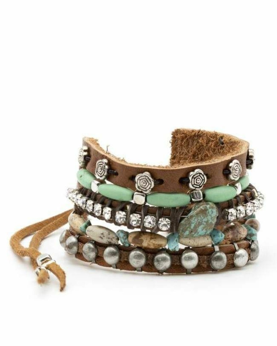 * Cowgirl Confetti Cuff Nature'S Art Bracelet Brown Discount Jewelry