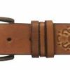 * Gem-Dandy Women'S Leather Belt Embossed Popular Tan Belts & Buckles