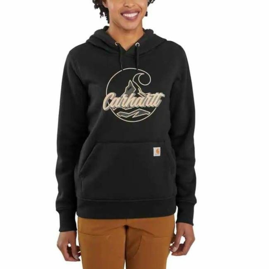 * Carhartt Women'S Relaxed Fit Midweight C Logo Graphic Sweatshirt Best Sellers Hoodies & Sweatshirts