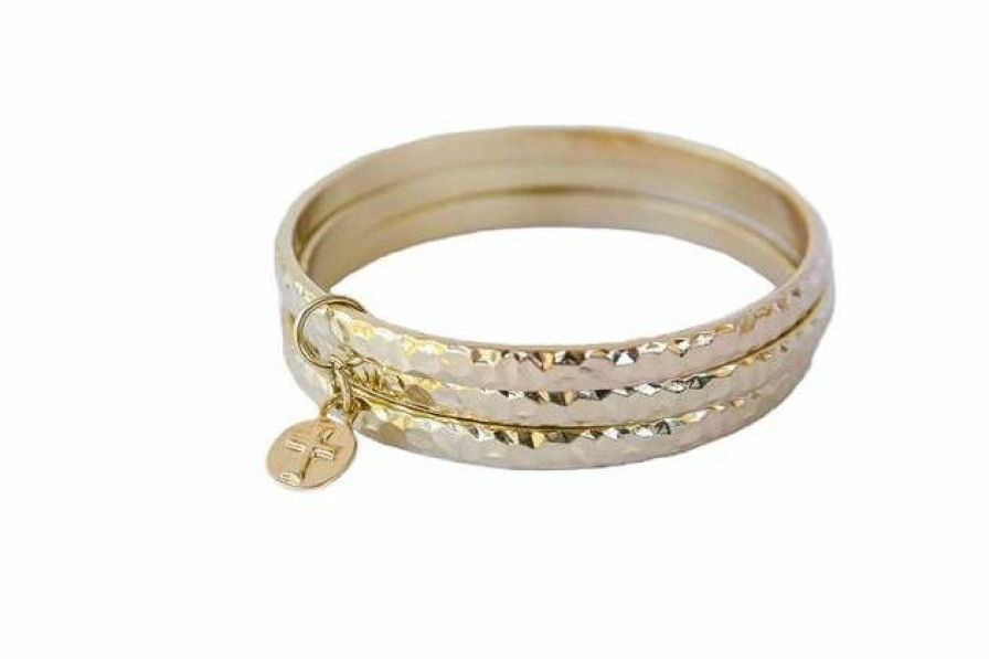 * West 20 Women'S Hold Hammered Bangle Set Nickel|Lead Online Store Jewelry