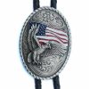 * Double S Men'S Bolo Tie, Eagle/Usa Flag New Arrivals Jewelry