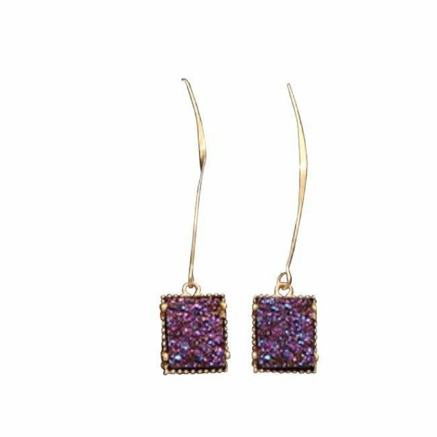 * Blazin Roxx Women'S Blue Druzy Stone Strike Earrings Best Sellers Jewelry