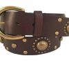 * Gem-Dandy Women'S Multi Dome Studded D-Ring Buckle Brown, Xxl Online Store Belts & Buckles