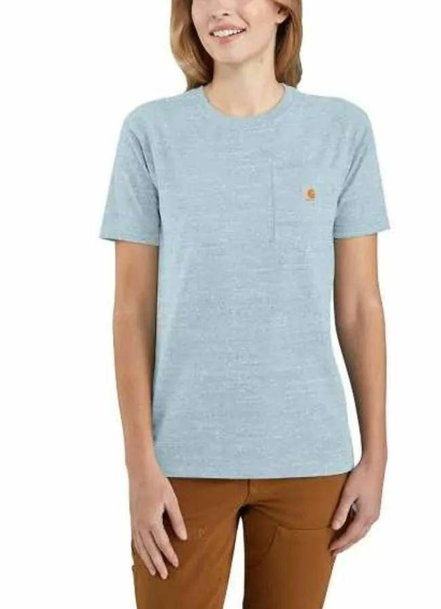 * Carhartt Women'S Loose Fit Heavyweight Short Sleeve One Pocket T-Shirt Popular Shirts