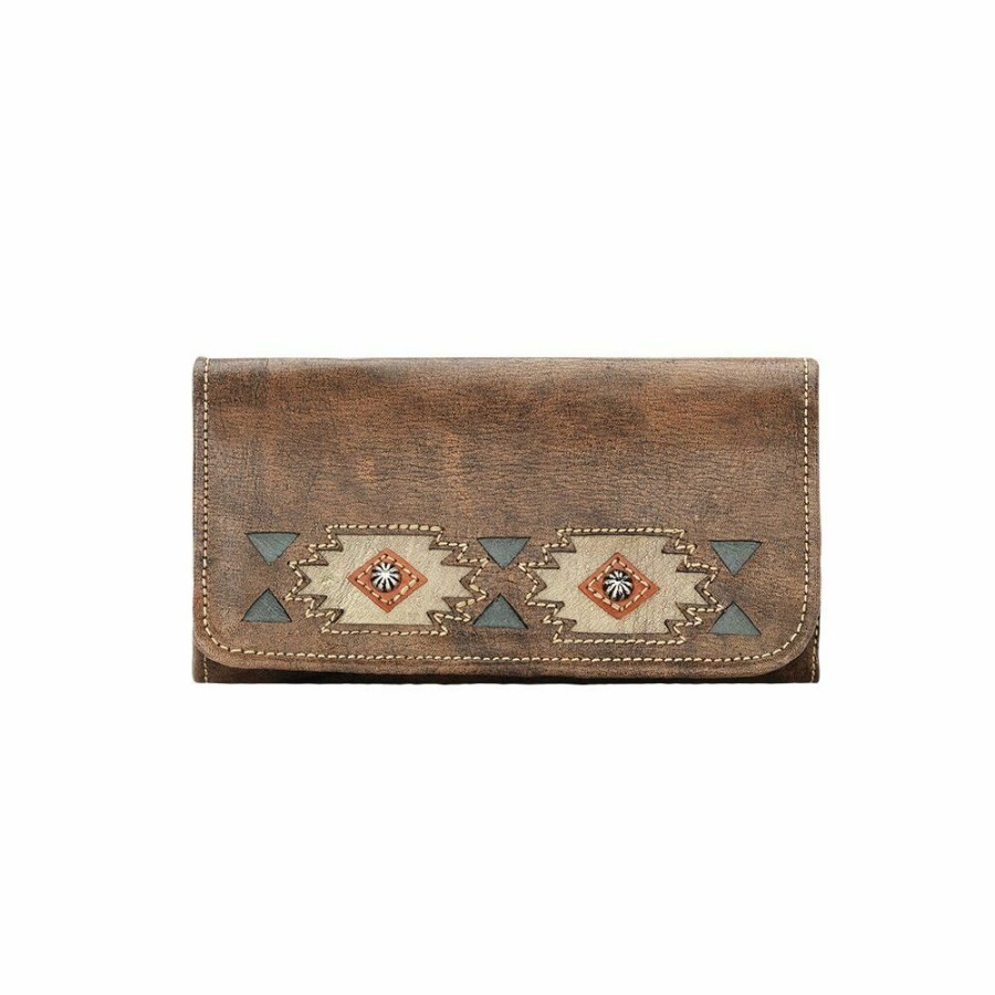 * American West Women'S Native Sun Tri-Fold Wallet Brown Popular Wallets