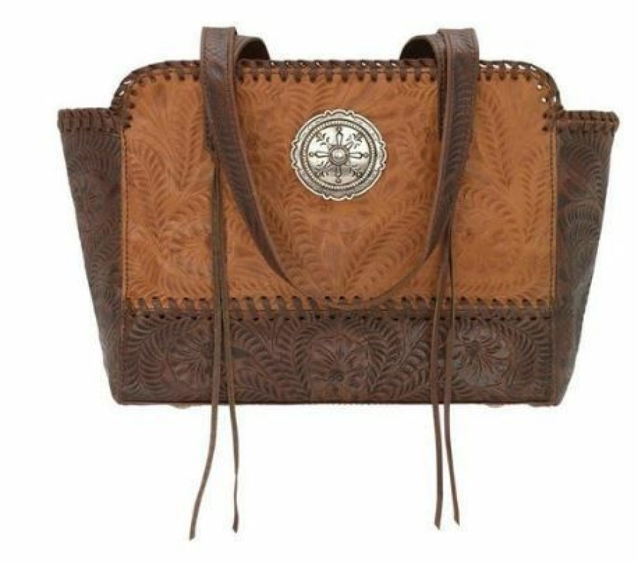 * American West Women'S Annie'S Secret Collection Zip Top Tote Attractive Bags & Purses