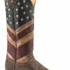 * Roper Women'S Old Glory Quality Guarantee Brown Cowboy Boots