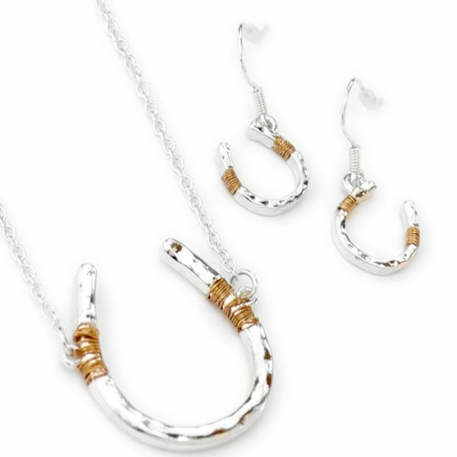 * Wyo-Horse Women'S Wrapped Horseshoe Necklace Metal Alloy Quality Guarantee Jewelry