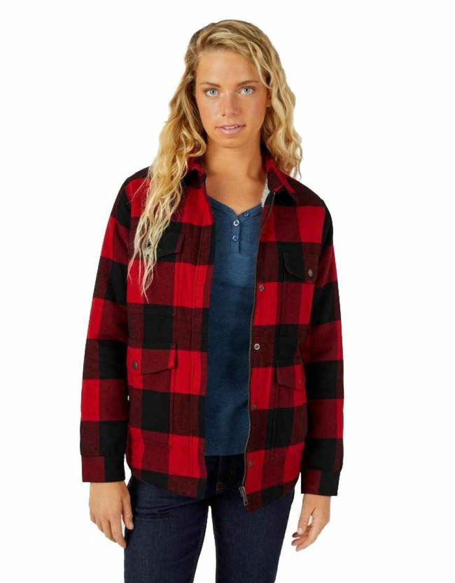 * Dickies Women'S Sherpa Lined Flannel Chore Coat Online Sales Coats & Jackets