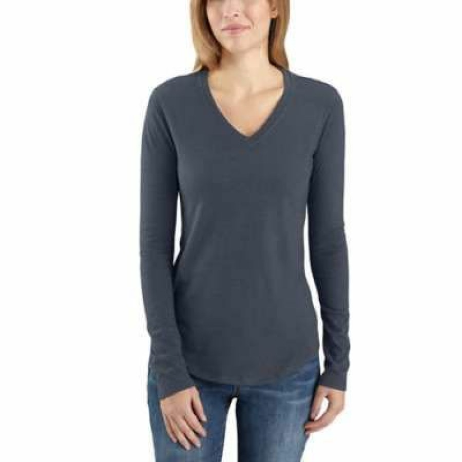 * Carhartt Women'S Relaxed Fit Midweight Long-Sleeve T-Shirt Top Selling Bluestone Shirts