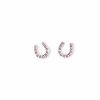 * Wyo-Horse Women'S Rhinestone Horseshoe Earrings Light Pink, Metal Popular Jewelry