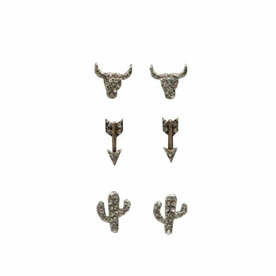 * Blazin Roxx Women'S Antique Western Earring Set Premium Jewelry