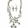 * Blazin Roxx Women'S Rhinestone Cross Jewelry Set Discount Jewelry