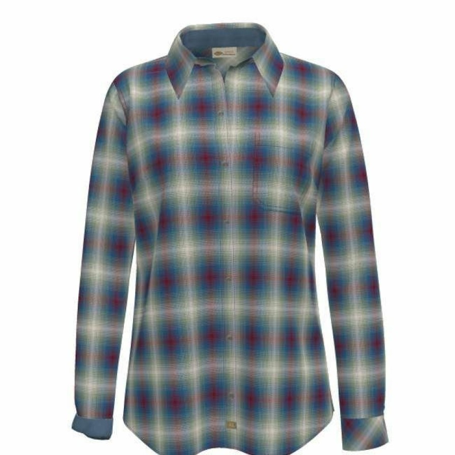 * Dickies Women'S Long Sleeve Plaid Flannel Shirt Online Sales Shirts