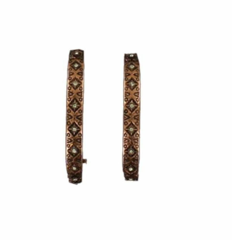 * Blazin Roxx Aztec Design Hoop Earrings Copper, Copper Discount Jewelry