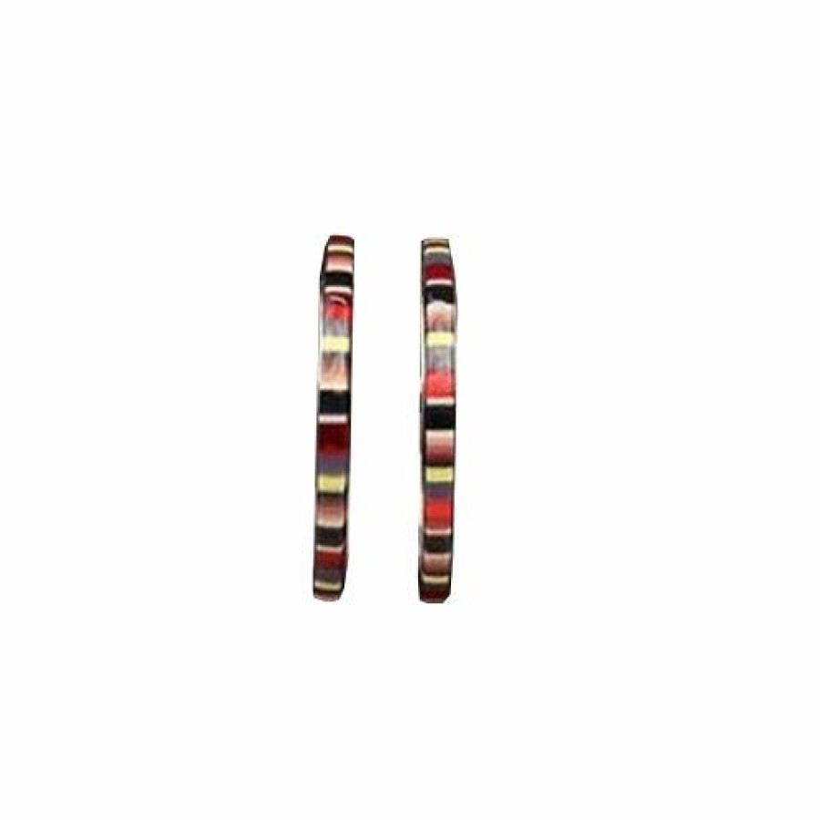 * Blazin Roxx Stripe Hoops Serape Earrings Premium Jewelry