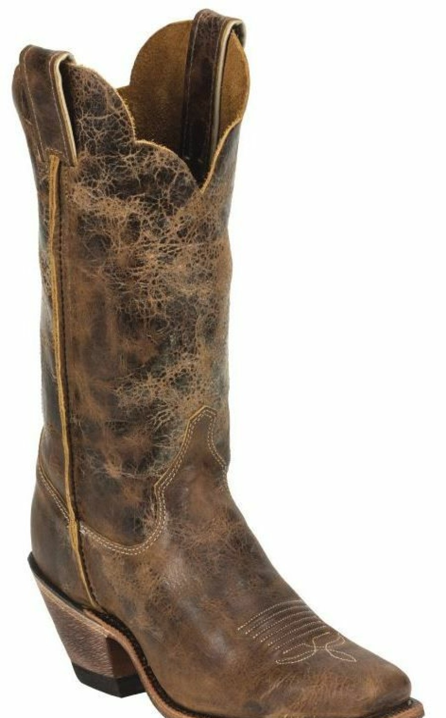 * Justin Women'S Wildwood Bent Rail Boots New Arrivals Dark Brown Cowboy Boots