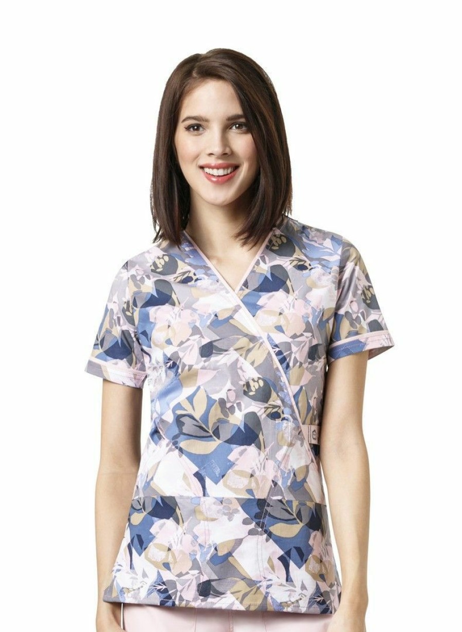 * Wonderwink Women'S Serenity Print Top, Flower Pop Top Selling Scrubs