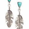 * West 20 Women'S Silver Feather Earring Nickel|Lead Online Sales Jewelry