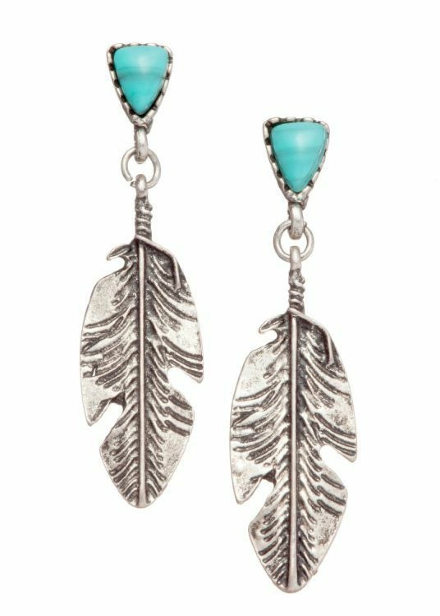 * West 20 Women'S Silver Feather Earring Nickel|Lead Online Sales Jewelry