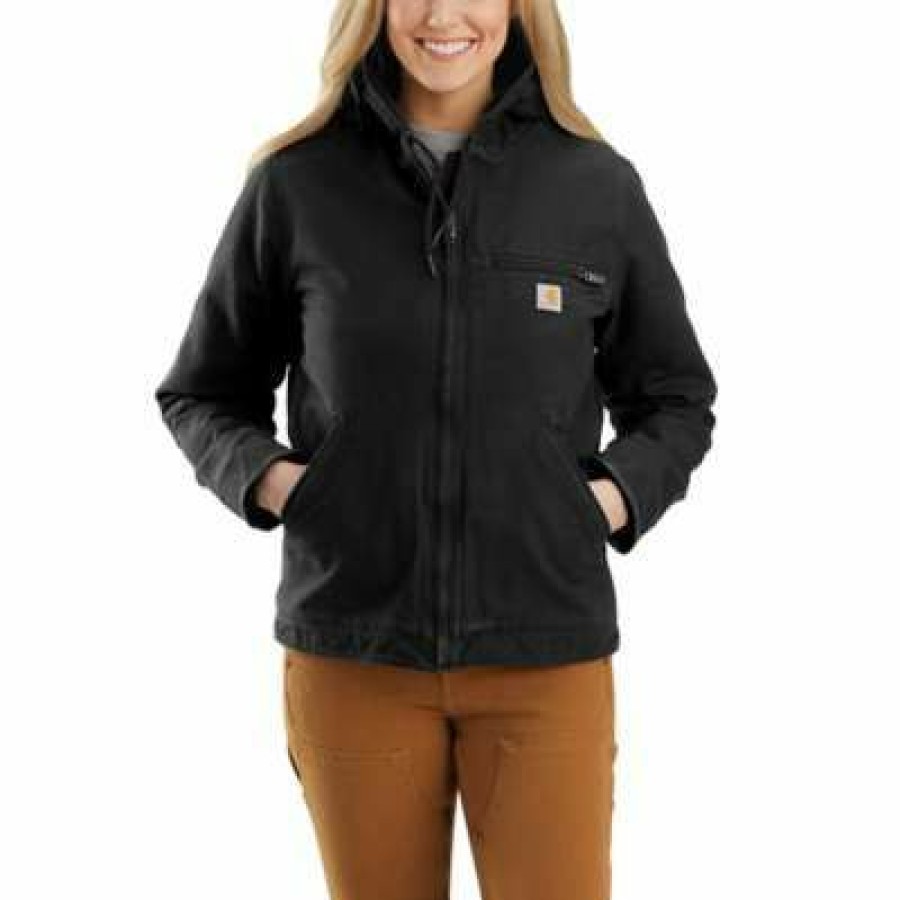 * Carhartt Women'S Sherpa Lined Jacket Top Selling Black Coats & Jackets