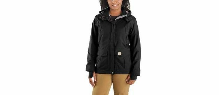 * Carhartt Women'S Storm Defender Relaxed Fit Heavyweight Jacket New Threads Black Coats & Jackets