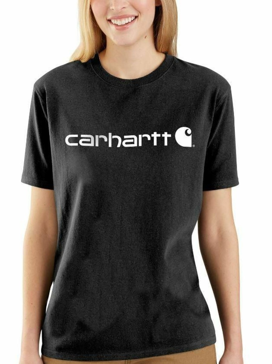 * Carhartt Women'S Workwear Logo T-Shirt-Deep Wine Crazy Deals Shirts