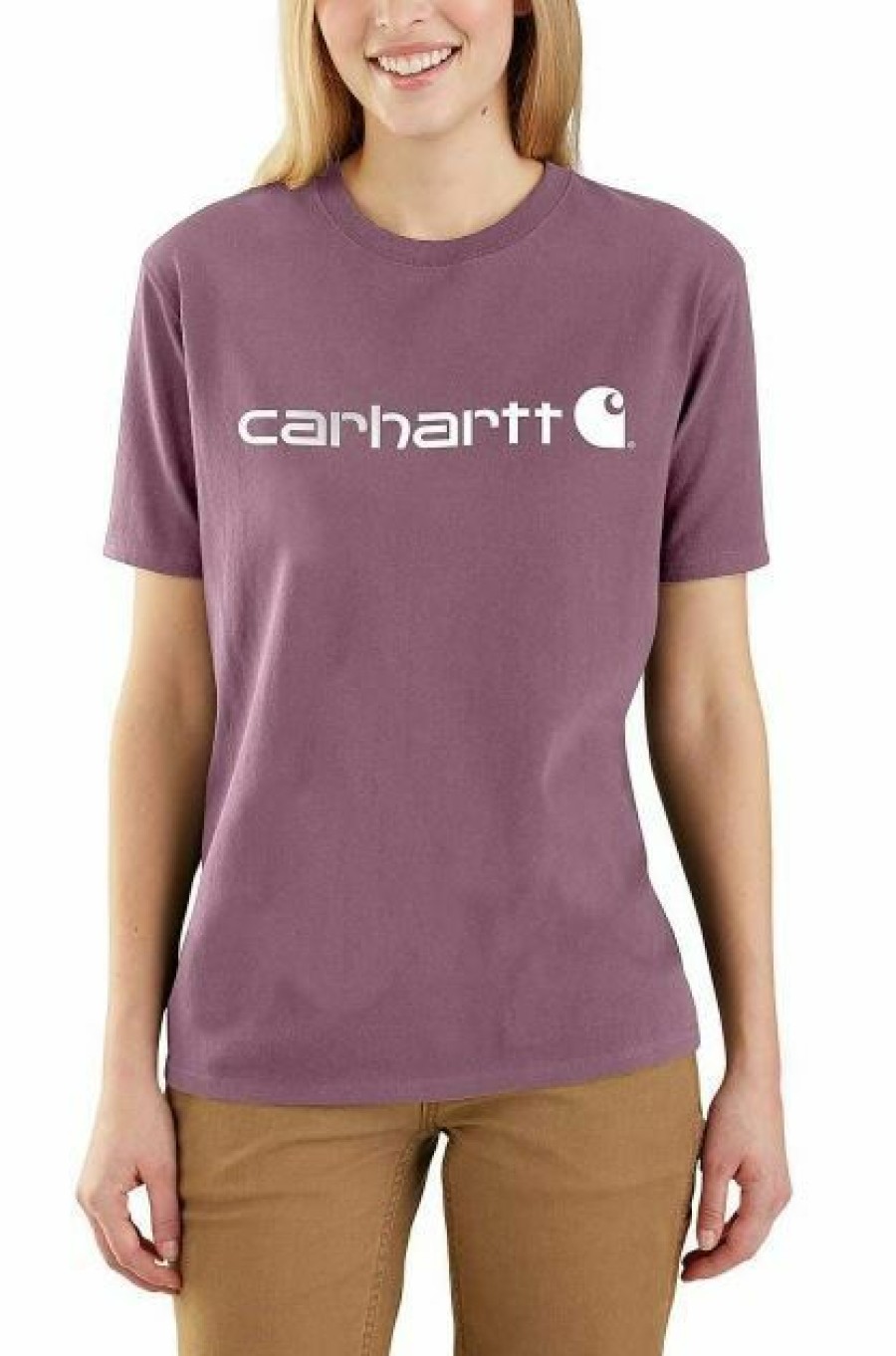 * Carhartt Women'S Workwear Logo T-Shirt-Deep Wine Crazy Deals Shirts