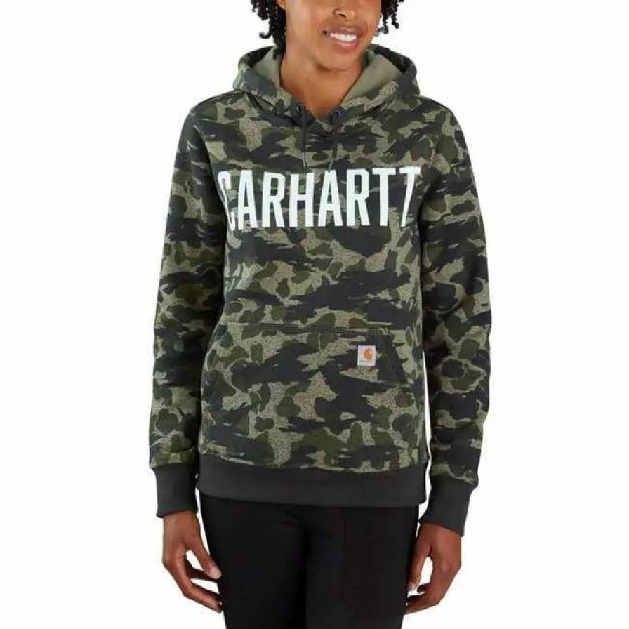 * Carhartt Women'S Relaxed Fit Medium Weight Graphic Sleeve Sweatshirt Best Price Hoodies & Sweatshirts