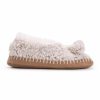 * Muk Luks Women'S Fuzzy Pom Ballerina Slippers Cheap Slippers