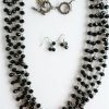 * West 20 Women'S Black Crystal Necklace Set Nickel|Lead Top Selling Jewelry