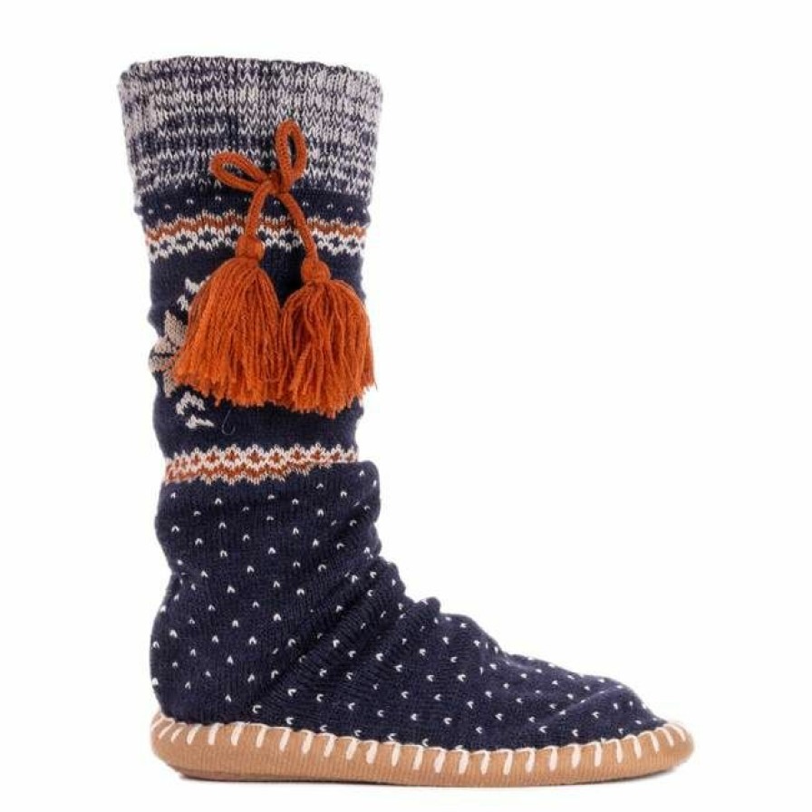 * Muk Luks Women'S Slipper Socks With Tassels Discount Slippers