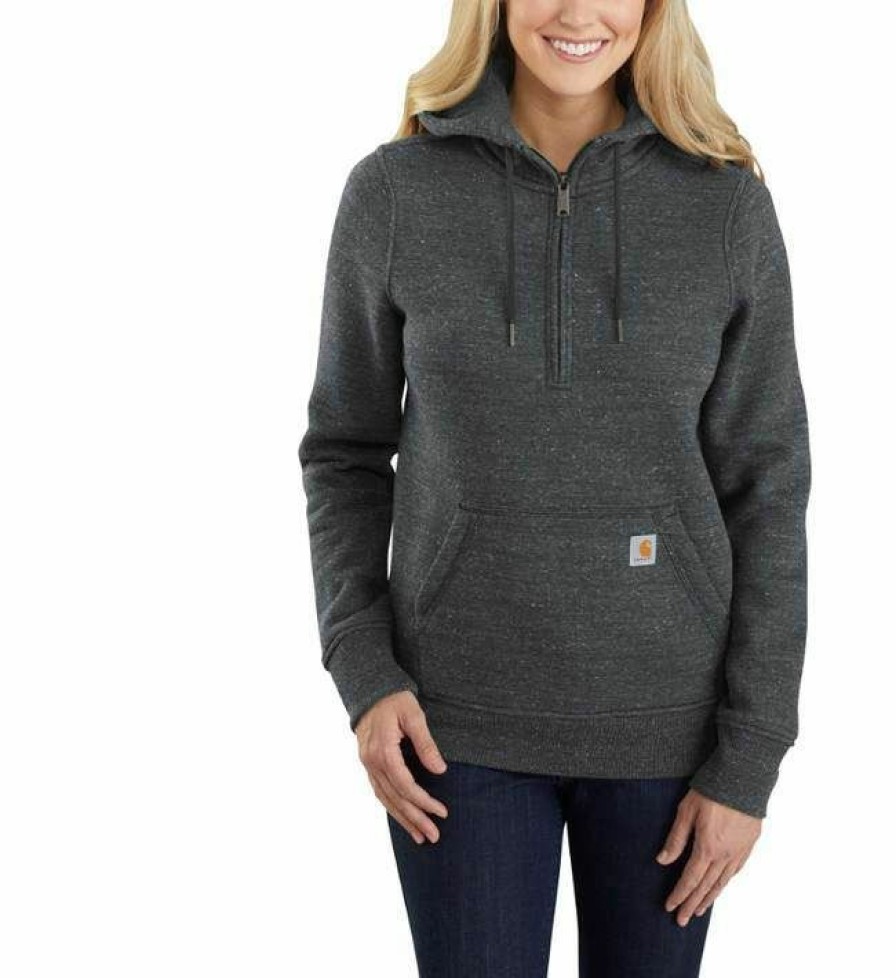 * Carhartt Women'S Relaxed Fit Half Zip Sweatshirt Best Price Hoodies & Sweatshirts