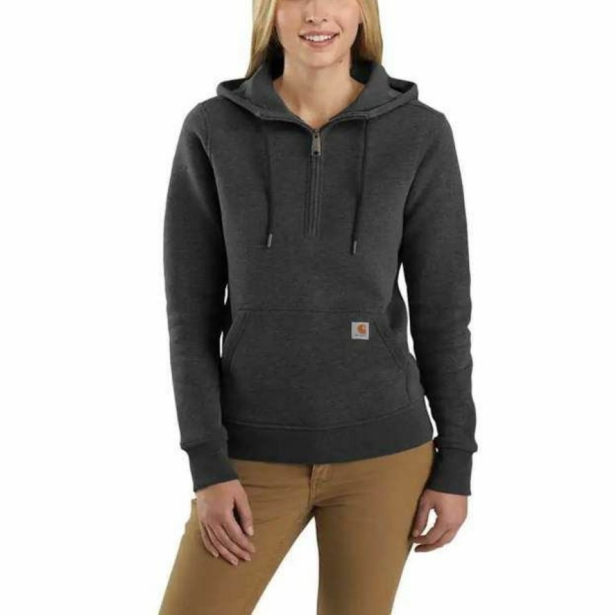 * Carhartt Women'S Relaxed Fit Half Zip Sweatshirt Best Price Hoodies & Sweatshirts