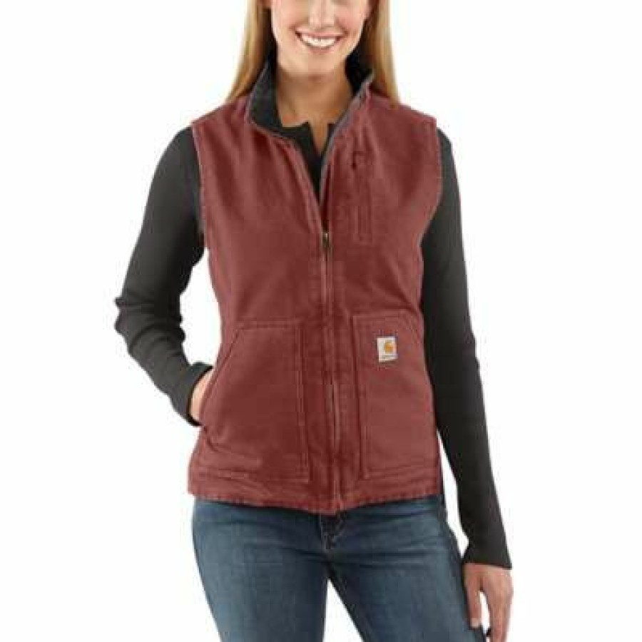 * Carhartt Women'S Sherpa Lined Vest Best Price Coats & Jackets