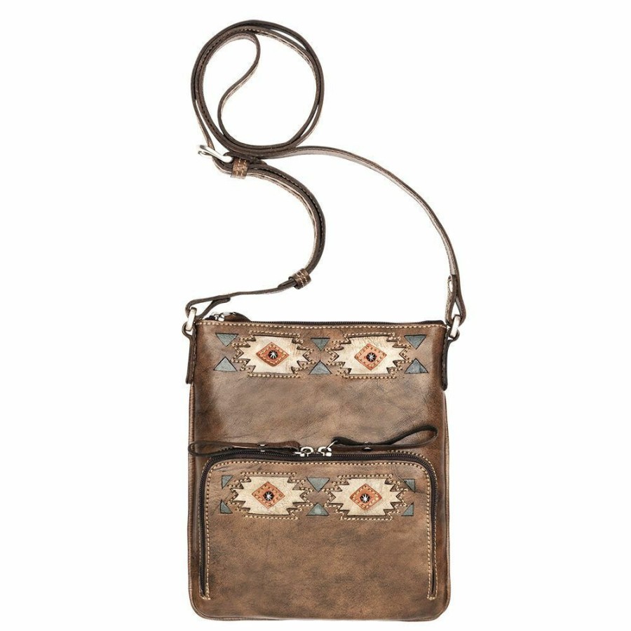 * American West Women'S Crossbody Bag/Wallet Charcoal Brown New Arrivals Bags & Purses