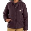 * Carhartt Women'S Loose Fit Washed Duck Sherpa Lined Jacket Outlet Coats & Jackets