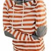 * Ampersand Avenue Women'S Autumn Sunrise Doublehood ?Sweatshirt Online Store Orange/Grey Hoodies & Sweatshirts