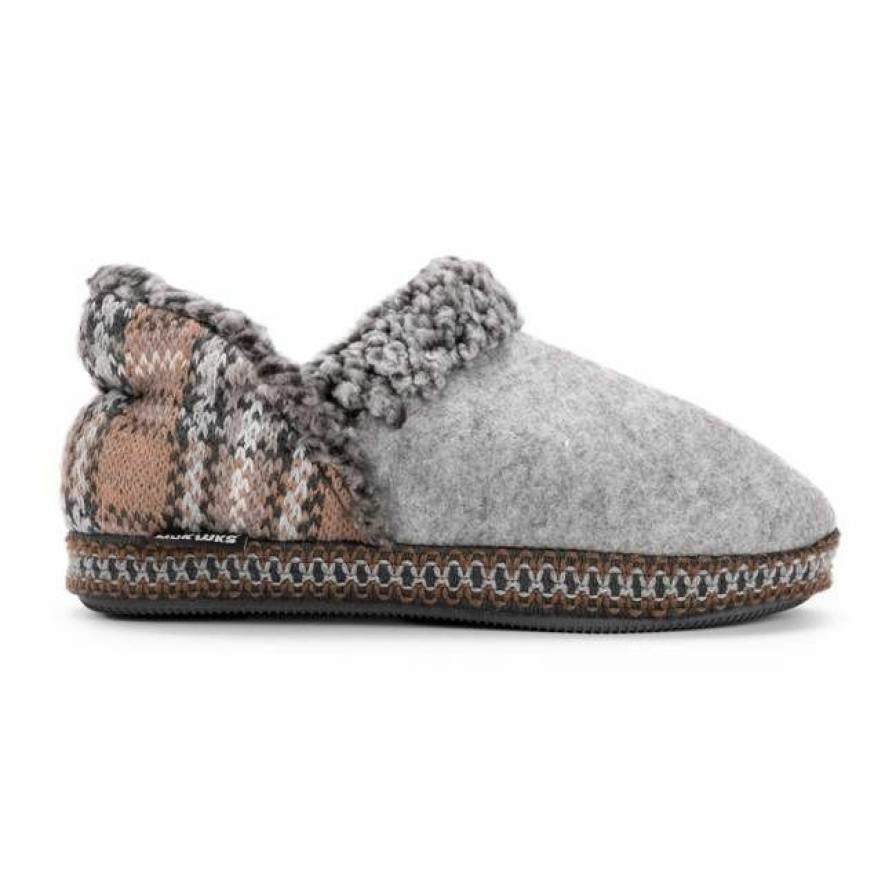 * Muk Luks Women'S Magdalena Slippers Flash Sale Oatmeal/Dark Grey Slippers