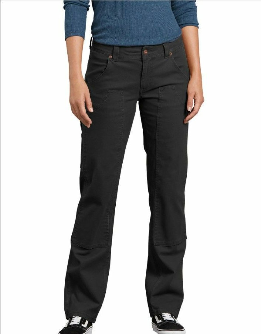 * Dickies Women'S Duck Carpenter Pants Flash Sale Rinsed Black Pants